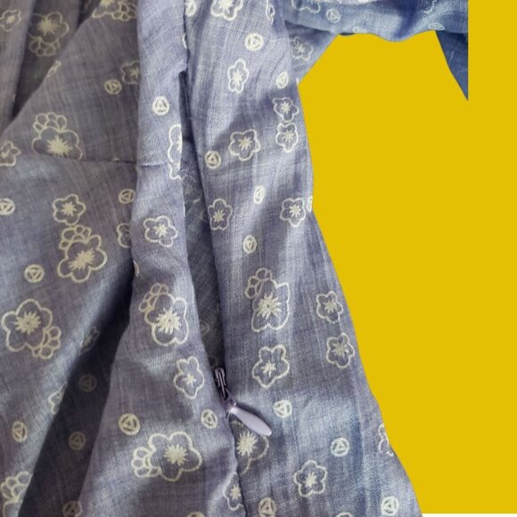 Man Jung Womens Floral Print Pleated 3/4 Sleeve Tunic Shirt Light Purple 44 - Picture 9 of 13